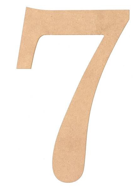 5" Wooden Number: 7 - AB2120 - The Wreath Shop