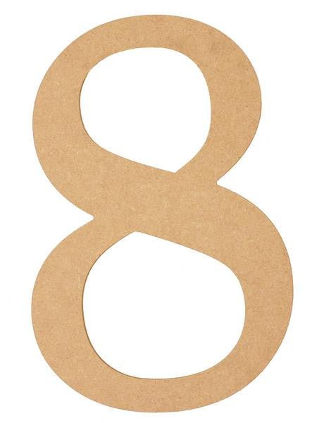 5" Wooden Number: 8 - AB2121 - The Wreath Shop