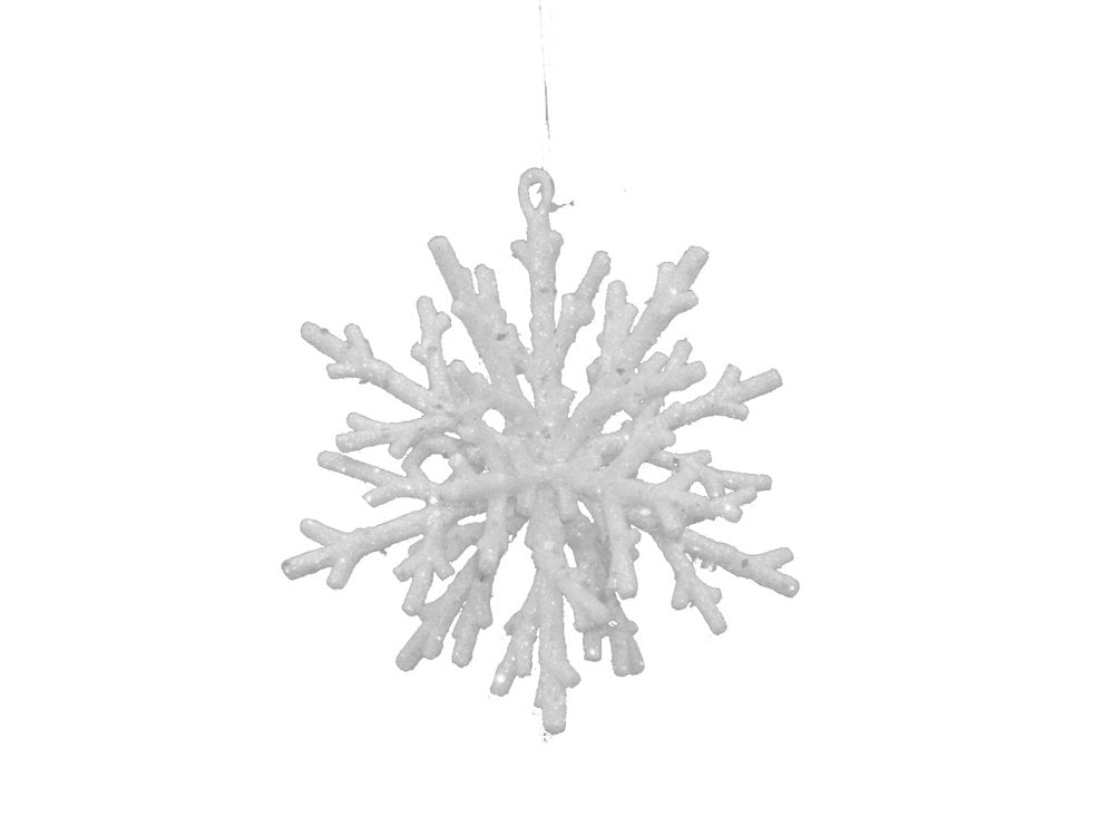 6" 3D Twig Snowflake Ornament: White - 82324WT - The Wreath Shop