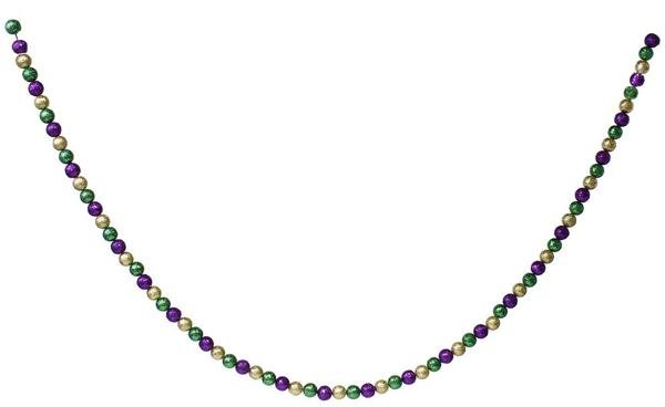 6' Glttered Ball Garland: Purple/Gold/Green - XG666634 - The Wreath Shop