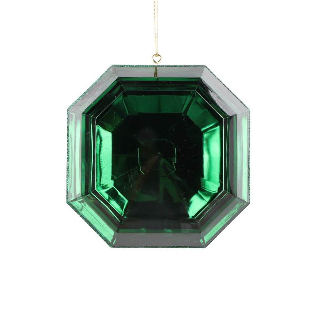6" Square Jewel Ornament: Dk Green - MT232874 - The Wreath Shop