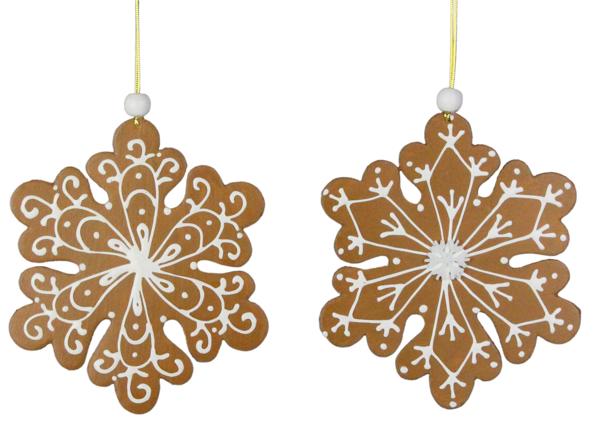6.5" Gingerbread Snowflake Ornament - XJ5151 - The Wreath Shop