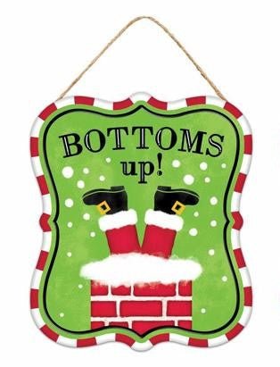7" Bottoms Up Santa Sign - MD0989 - Bottoms - The Wreath Shop