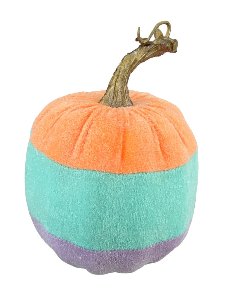7" Candy Corn Pumpkin: Org/Mint/Purp - 56697ORMIPU - The Wreath Shop