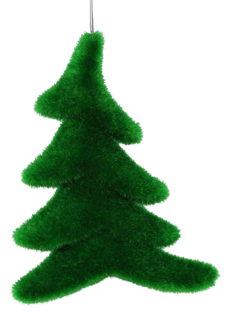 7" Flocked Whimsical Tree: Emerald - XJ449106 - The Wreath Shop