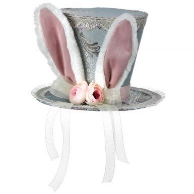 7" Floral Paisley Top Hat w/ Bunny Ears - MT25576 - The Wreath Shop
