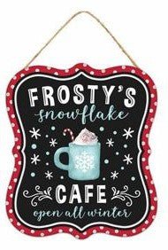 7" Frosty's Cafe Sign - MD0984 - Frosty - The Wreath Shop