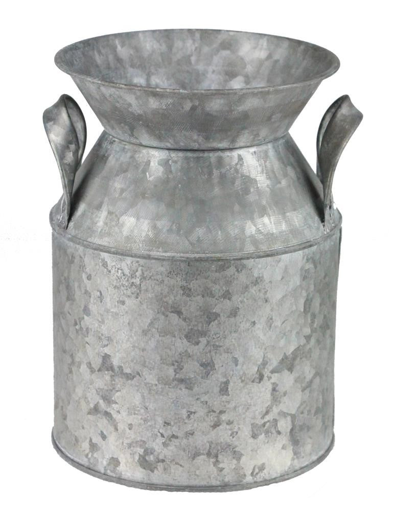 7" Galvanized Milk Can Container - KE1687 - The Wreath Shop