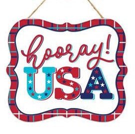 7" Hooray USA Sign - MD1046 - Hooray - The Wreath Shop