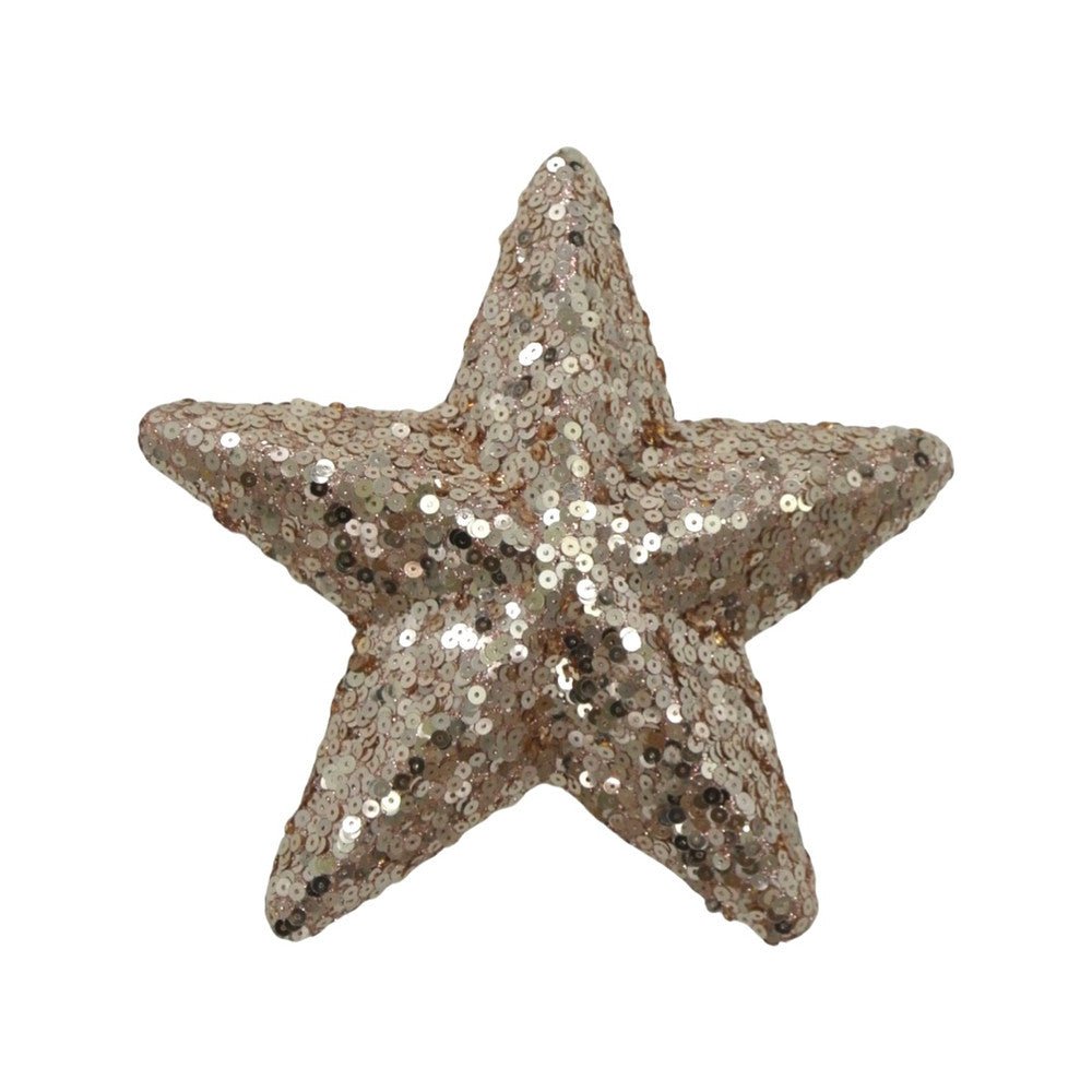 7" Sequin Star Ornament: Rose Gold - 82121-ROSE GD - The Wreath Shop