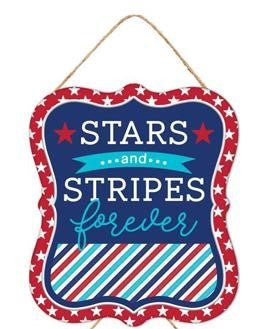 7" Stars and Stripes Forever Sign - MD1046 - Stars and Stripes - The Wreath Shop