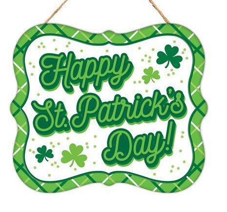 7" Tin Happy St. Patrick's Day Sign - MD1041-happy - The Wreath Shop