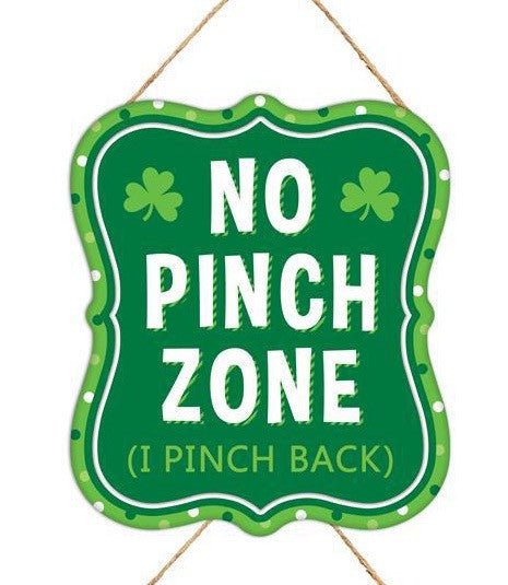 7" Tin No Pinch Zone Sign - MD1041-pinch - The Wreath Shop