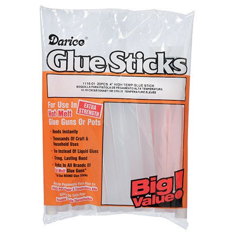7/16" Hot Temp Glue Sticks 20pc - 1116-01 - The Wreath Shop
