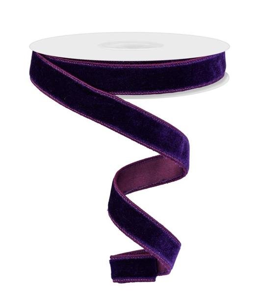 7/8" Deluxe Velvet Ribbon: Purple - 10yds - RGE765864 - The Wreath Shop