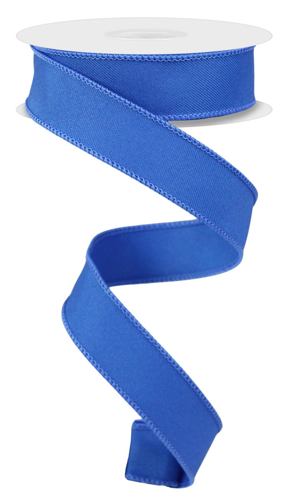 7/8" Diagonal Weave Fabric Ribbon: Royal Blue - RGE720225 - The Wreath Shop