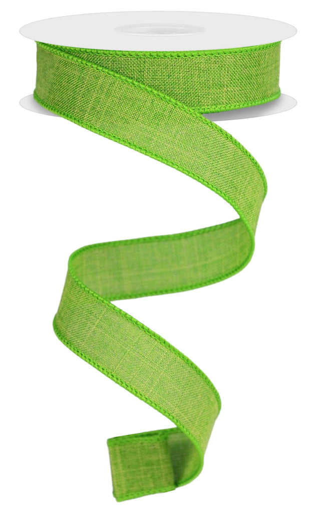 7/8" Fresh Green Royal Faux Burlap Ribbon - 10yds - RG7278LT - The Wreath Shop