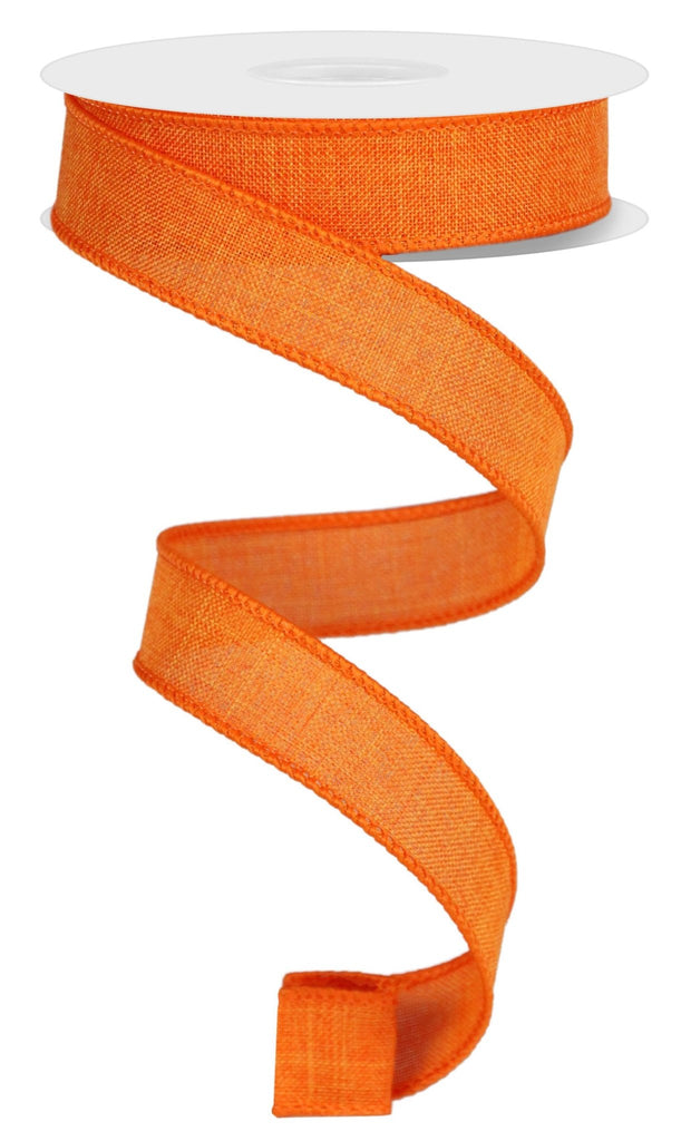 7/8" New Orange Royal Faux Burlap Ribbon - 10yds - RG7278HW - The Wreath Shop