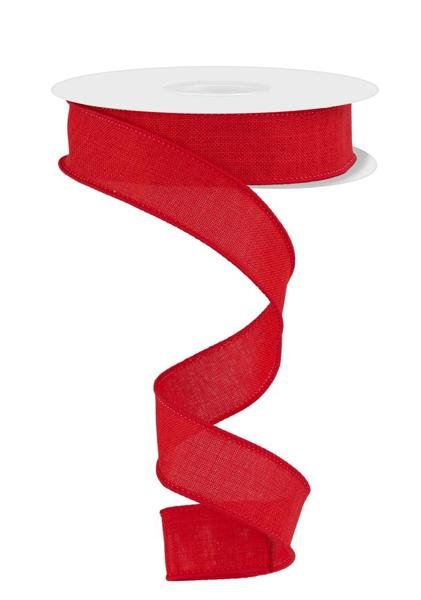 7/8" Red Royal Burlap Ribbon - 10yds - RG727824 - The Wreath Shop