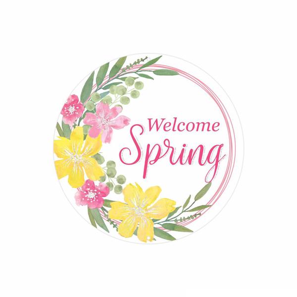 8" Metal Welcome Spring Sign - MD1353 - The Wreath Shop
