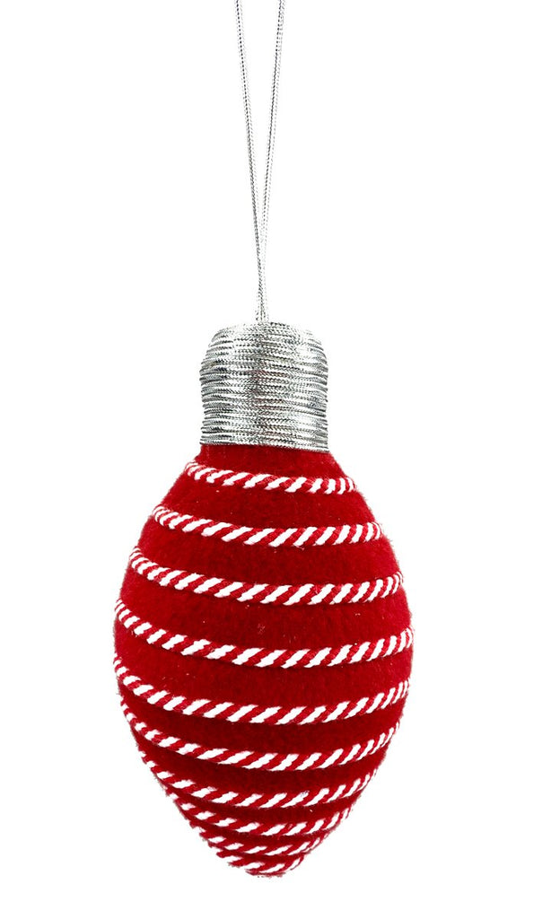 8" Red Lightbulb Ornament - 85267RD - The Wreath Shop