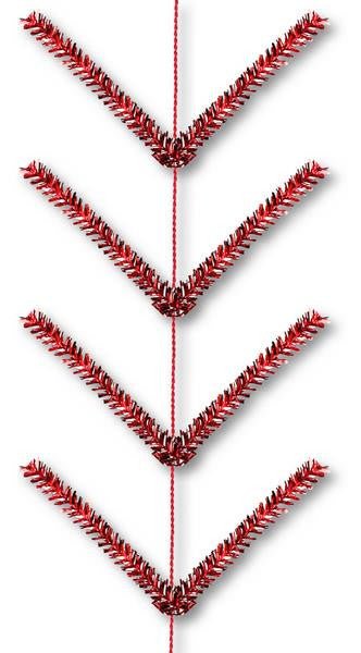9' Pencil Work Garland: Metallic Red - XX752524 - The Wreath Shop