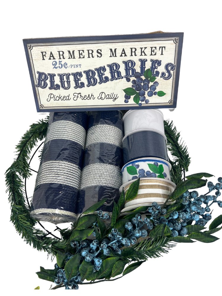 Blueberry Wreath Kit - Blueberry Wreath Kit - The Wreath Shop