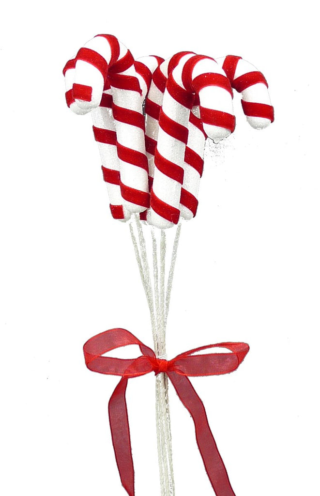 Candy Cane Pick Bundle (6) - 84181RDWT - The Wreath Shop