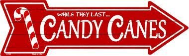 Candy Canes Arrow Sign - A-160 - The Wreath Shop