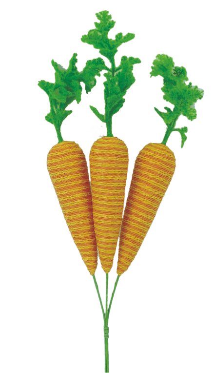 Carrot Bundle Pick (3) - 61940OR - The Wreath Shop