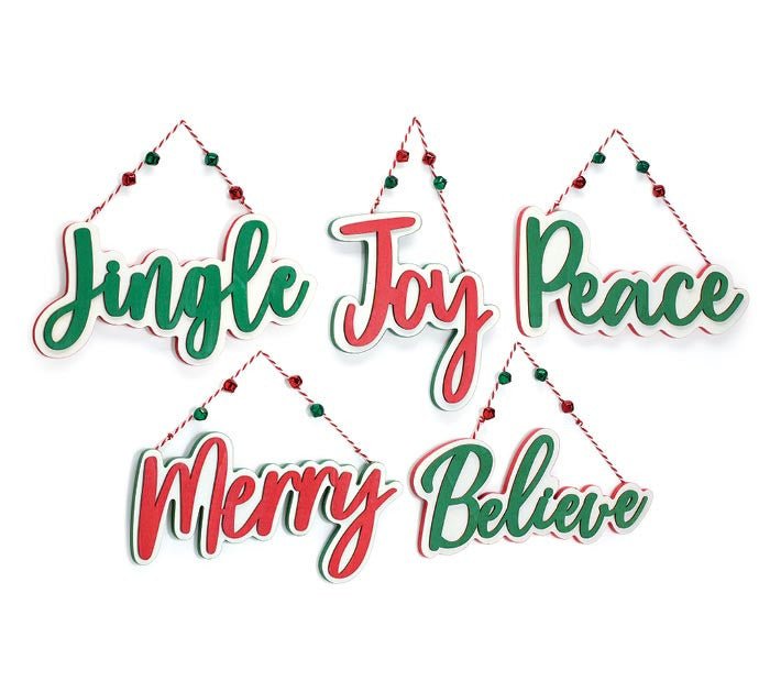 Christmas Word Signs - 9744807 - Jingle - The Wreath Shop