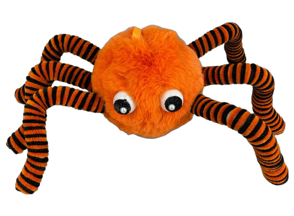 Faux Fur Spider: Orange - 56968OR - The Wreath Shop