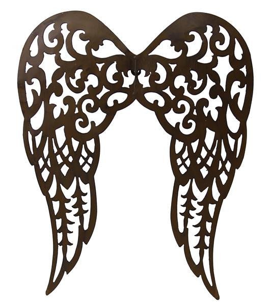 Filigree Angel Wings: 18" Antique Rust - MM111282 - The Wreath Shop