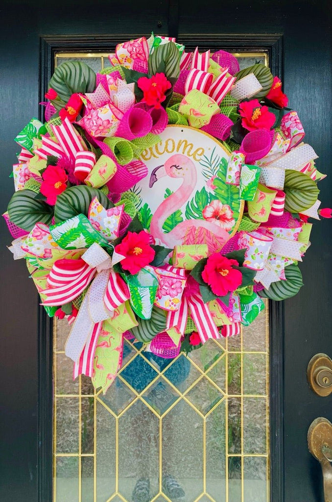 Flamingo Wreath Kit - Flamingo Wreath Kit - The Wreath Shop