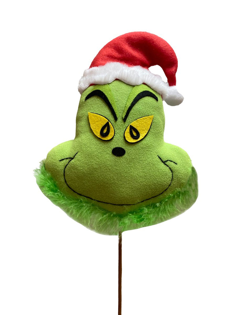 Green Christmas Monster Head Pick Lg - 85513RWG - The Wreath Shop