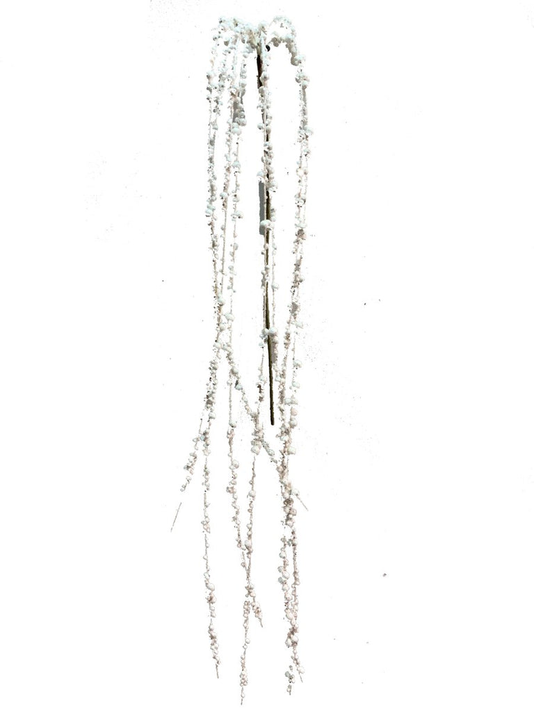 Hanging Glitter Willow Bead Spray - 81476WT - The Wreath Shop