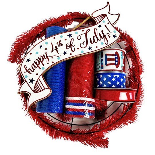 Happy 4th of July Wreath Kit - Happy 4th of July Wreath Kit - The Wreath Shop