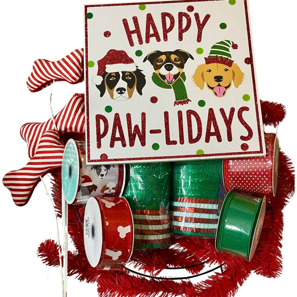Happy Pawlidays Wreath Kit - Happy Pawlidays Wreath Kit - The Wreath Shop