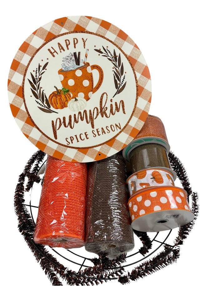 Happy Pumpkin Spice Season Wreath Kit - Pumpkin Spice Wreath Kit - The Wreath Shop