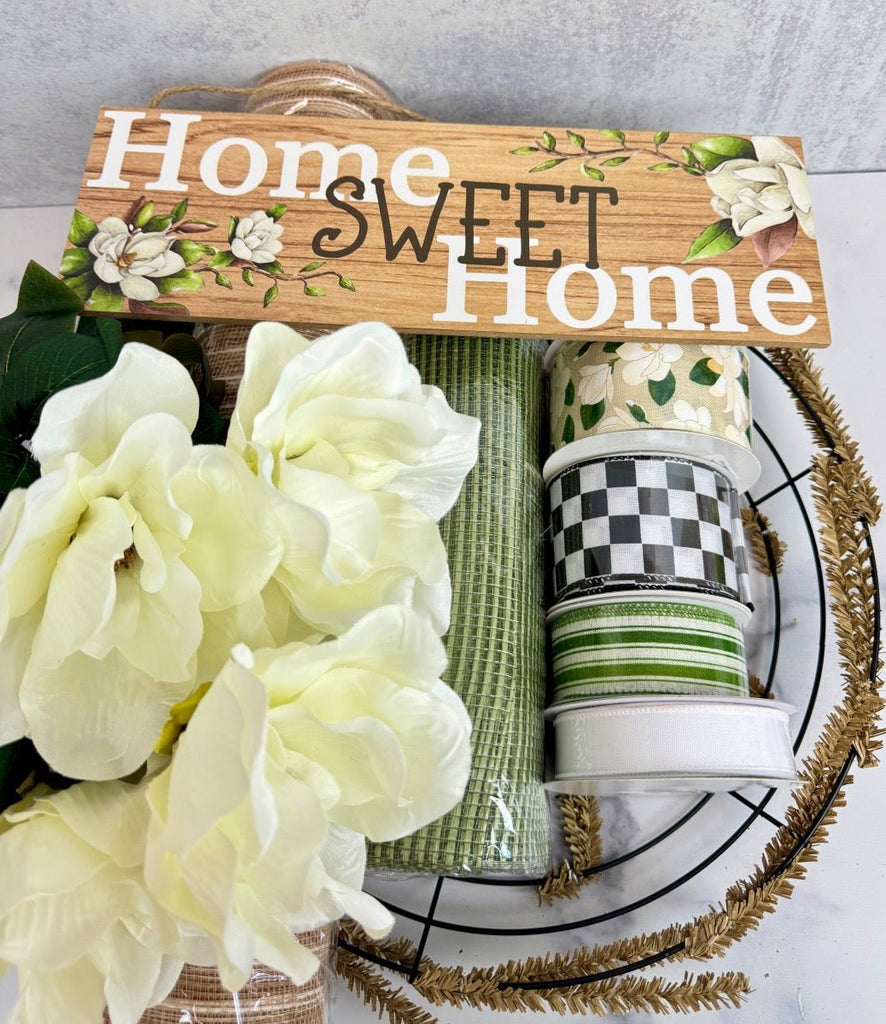 Home Sweet Home Magnolia Wreath Kit - Magnolia Home Sweet Home - The Wreath Shop