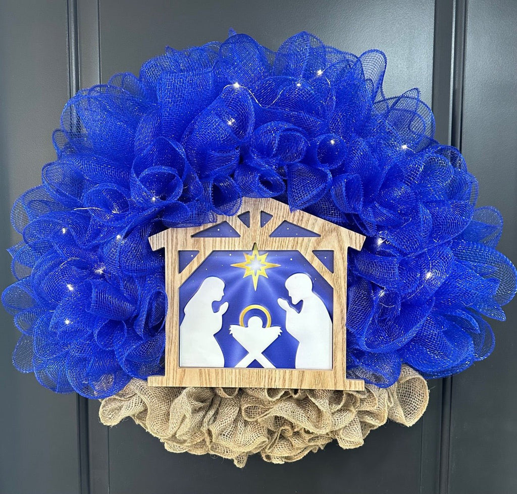 Julie's Crafting Boutique Nativity Wreath Kit - Nativity Wreath Kit - The Wreath Shop