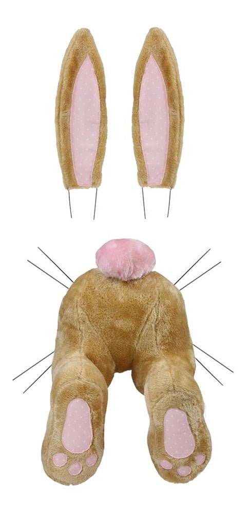 Lg Bunny Bottom/Ear Kit: Tan/Pink - HE725015 - The Wreath Shop