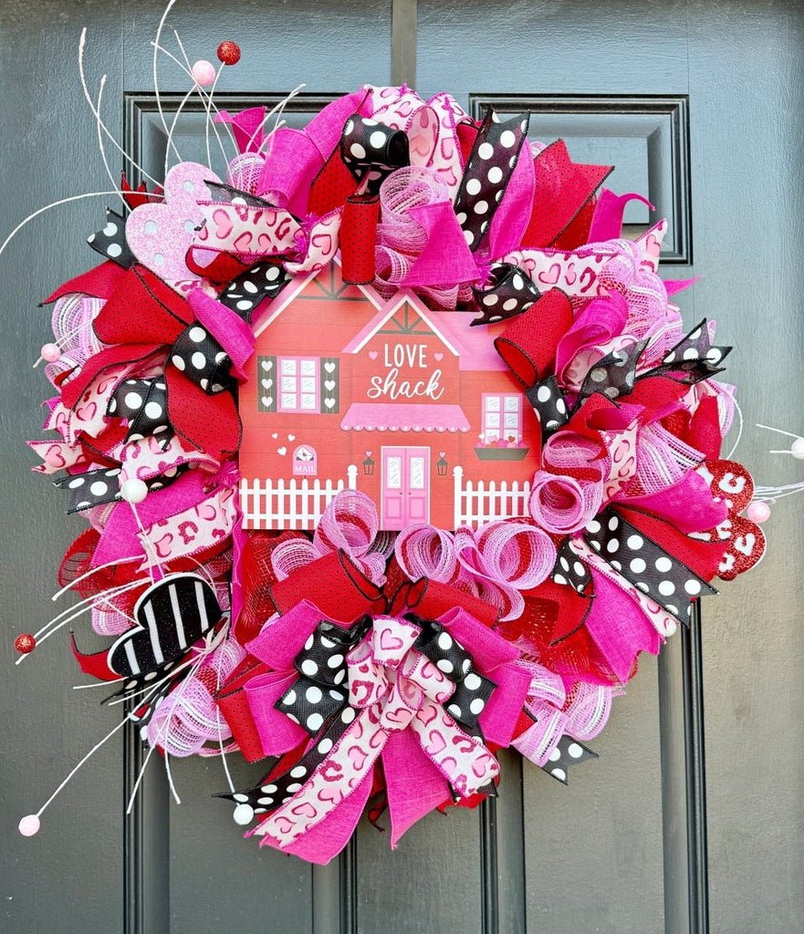 Love Shack Valentine's Wreath - Love Shack Wreath - The Wreath Shop