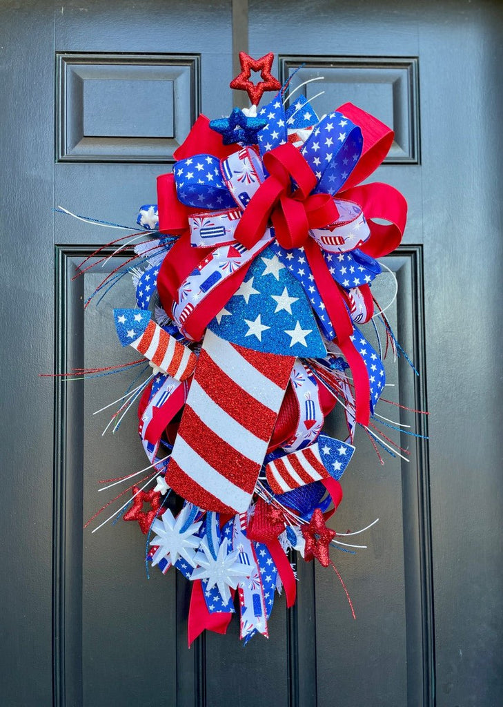 Patriotic Rocket Swag (Example Only) - Rocket Swag Only - The Wreath Shop