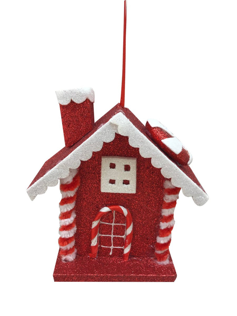 Peppermint Gingerbread House Ornament - 84189RDWT - The Wreath Shop