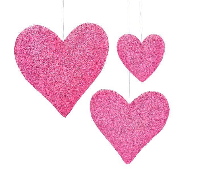 Pink Heart Hanger: Assorted Sizes (Sold Individually) - 9738323-small - The Wreath Shop