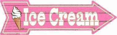 Pink Ice Cream Arrow Sign - A-275 - The Wreath Shop