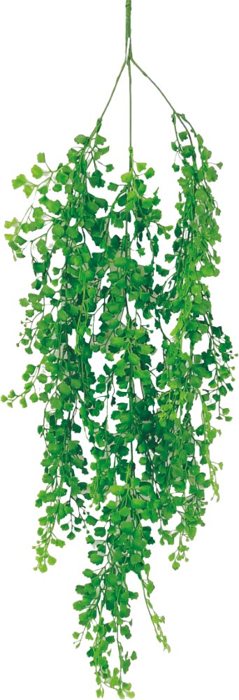 Plastic Maidenhair Fern Hanging Bush - 33" - 13346GN - The Wreath Shop
