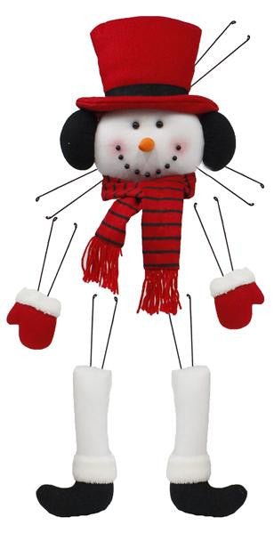Plush Snowman Wreath Decor Kit: Red/Black - XC610446 - The Wreath Shop