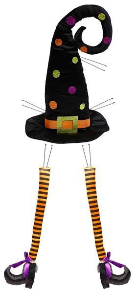 Polka Dot Witch Hat and Legs Kit - HH7299 - The Wreath Shop